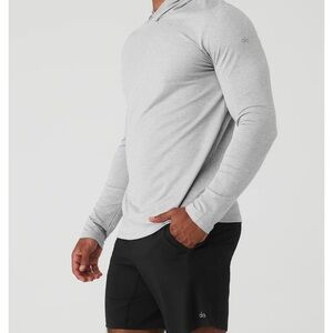 Alo Men’s Gray Long Sleeve Hoodie